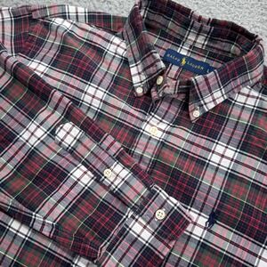 Ralph Lauren Shirt Mens Large Plaid FlannelButton Down Long Sleeve Casual Preppy